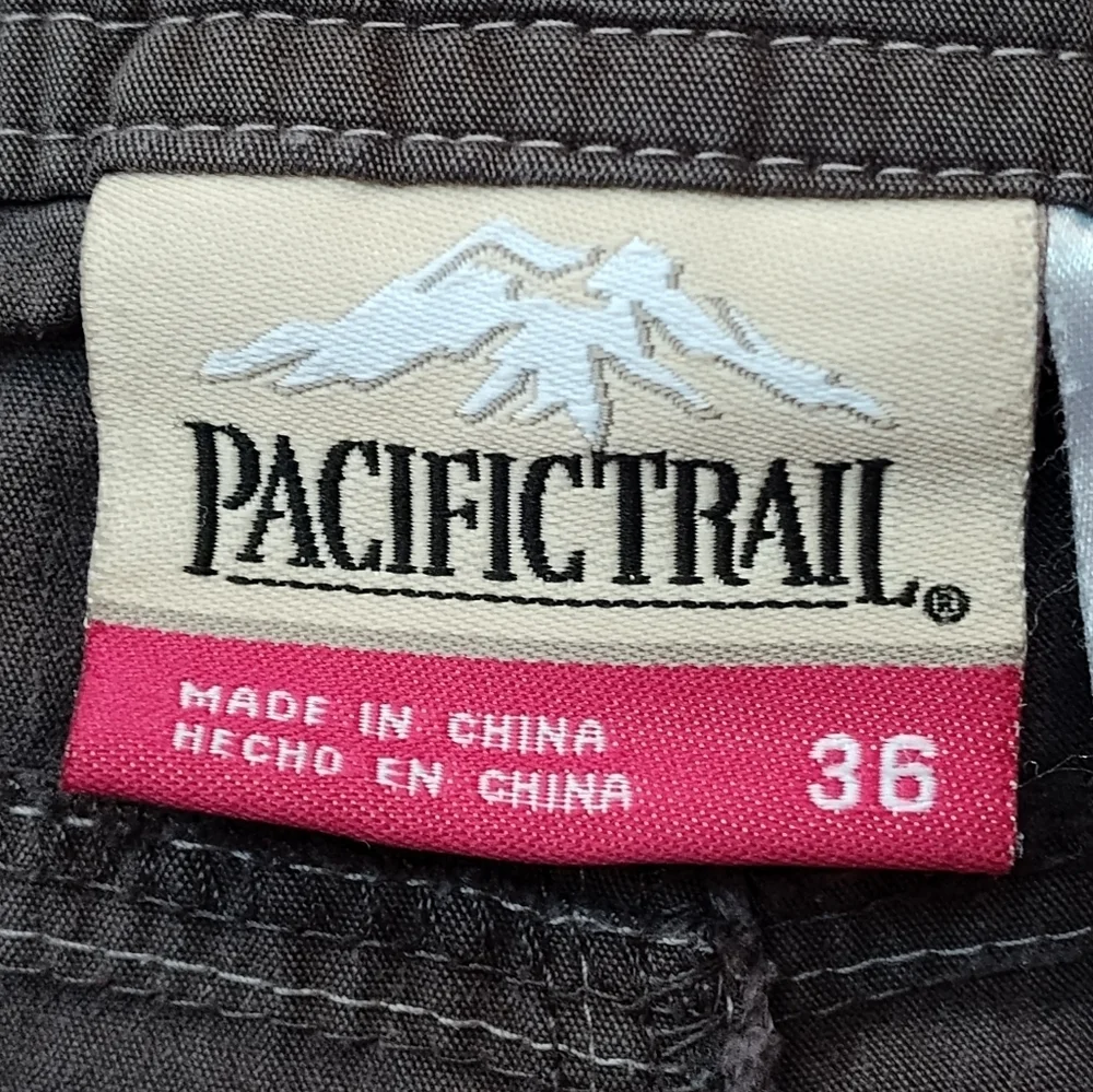 Pacific Trail Men's Gray Cargo Utility Hiking Shorts | Size 36